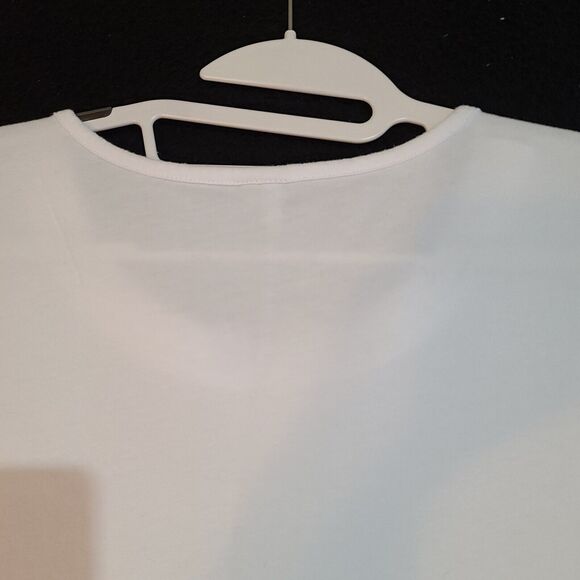 Kate Park Womens T-ShirtWhite Size PL 100% Cotton Short Sleeve Pullover - Picture 12 of 12